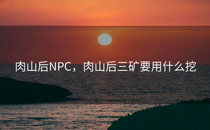 肉山后NPC，肉山后三矿要用什么挖