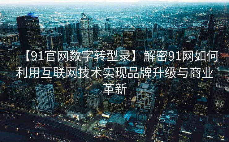 【91官网数字转型录】解密91网如何利用互联网技术实现品牌升级与商业革新