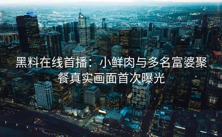 黑料在线首播：小鲜肉与多名富婆聚餐真实画面首次曝光