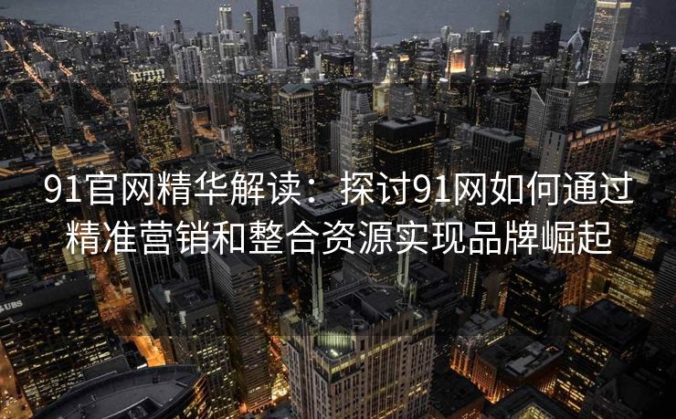 91官网精华解读：探讨91网如何通过精准营销和整合资源实现品牌崛起